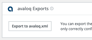 Quickly export supported case data in the avaloq xml format.